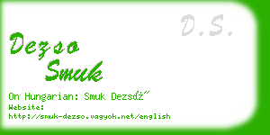 dezso smuk business card